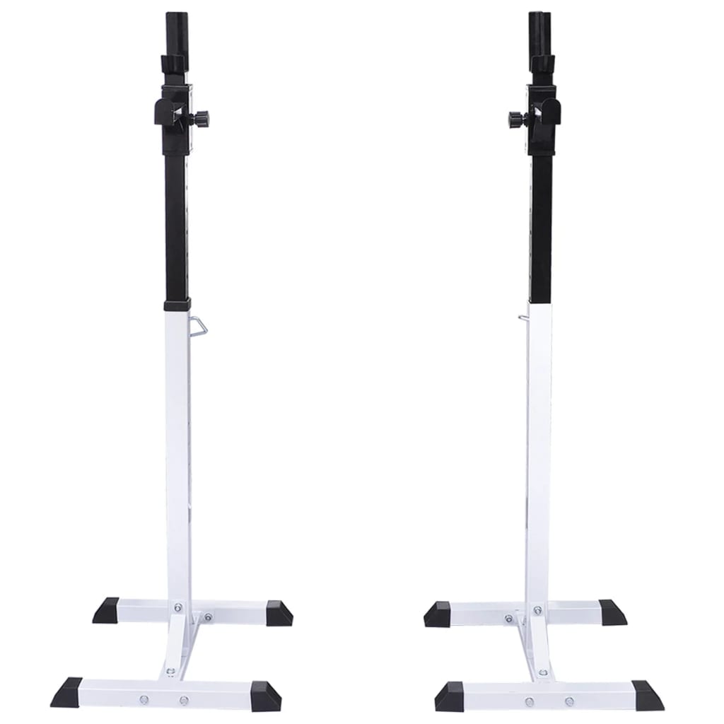 VidaXL Halter- squatrek met halterset 60,5 kg