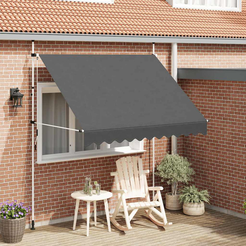 Vidaxl luifel handmatig uittrekbaar 250 cm antraciet