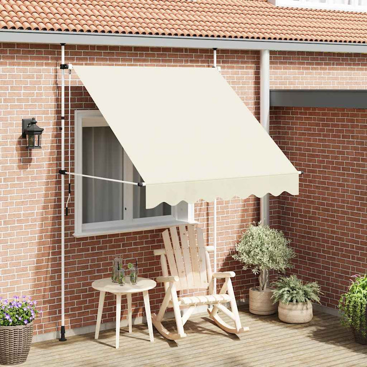 Vidaxl luifel handmatig uittrekbaar 200 cm crème