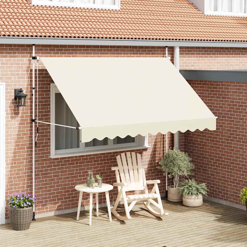 Vidaxl luifel handmatig uittrekbaar 300 cm crème