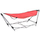 Vidaxl hangmat met inklapbare standaard rood