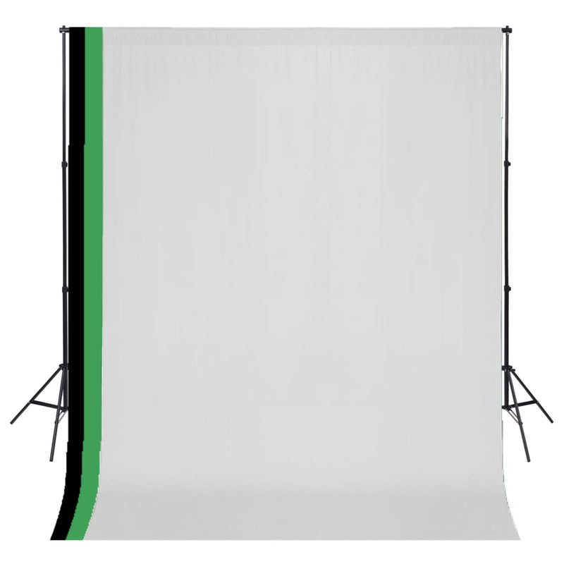 Vidaxl fotostudioset met 3 katoenen achtergronden en frame 3x3 m