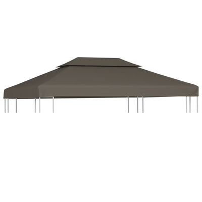 VidaXL Prieeldak 2-laags 4x3m 310 g m² taupe