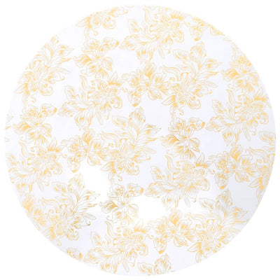 Vidaxl 2 st tafelhoezen stretch 70 cm wit met gouden opdruk
