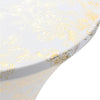 Vidaxl 2 st tafelhoezen stretch 70 cm wit met gouden opdruk
