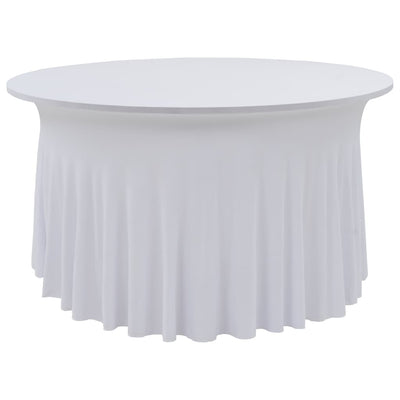 Vidaxl 2 st tafelhoezen stretch met rok 150x74 cm wit