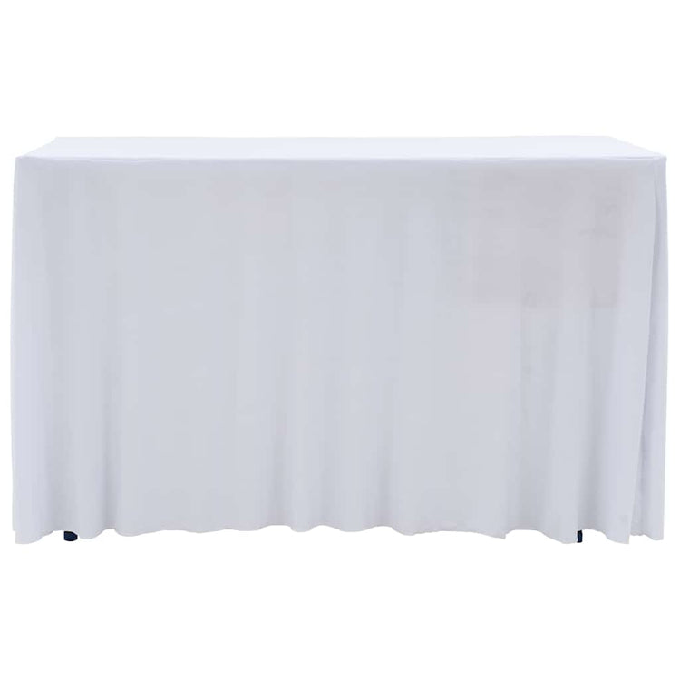 Vidaxl 2 st tafelhoezen stretch met rok 120x60,5x74 cm wit