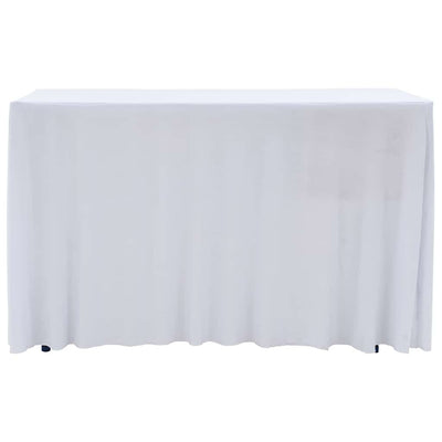 Vidaxl 2 st tafelhoezen stretch met rok 120x60,5x74 cm wit