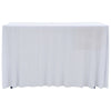 Vidaxl 2 st tafelhoezen stretch met rok 183x76x74 cm wit