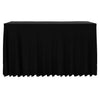VidaXL Tafelkleden 2 st met rok stretch 120x60,5x74 cm zwart