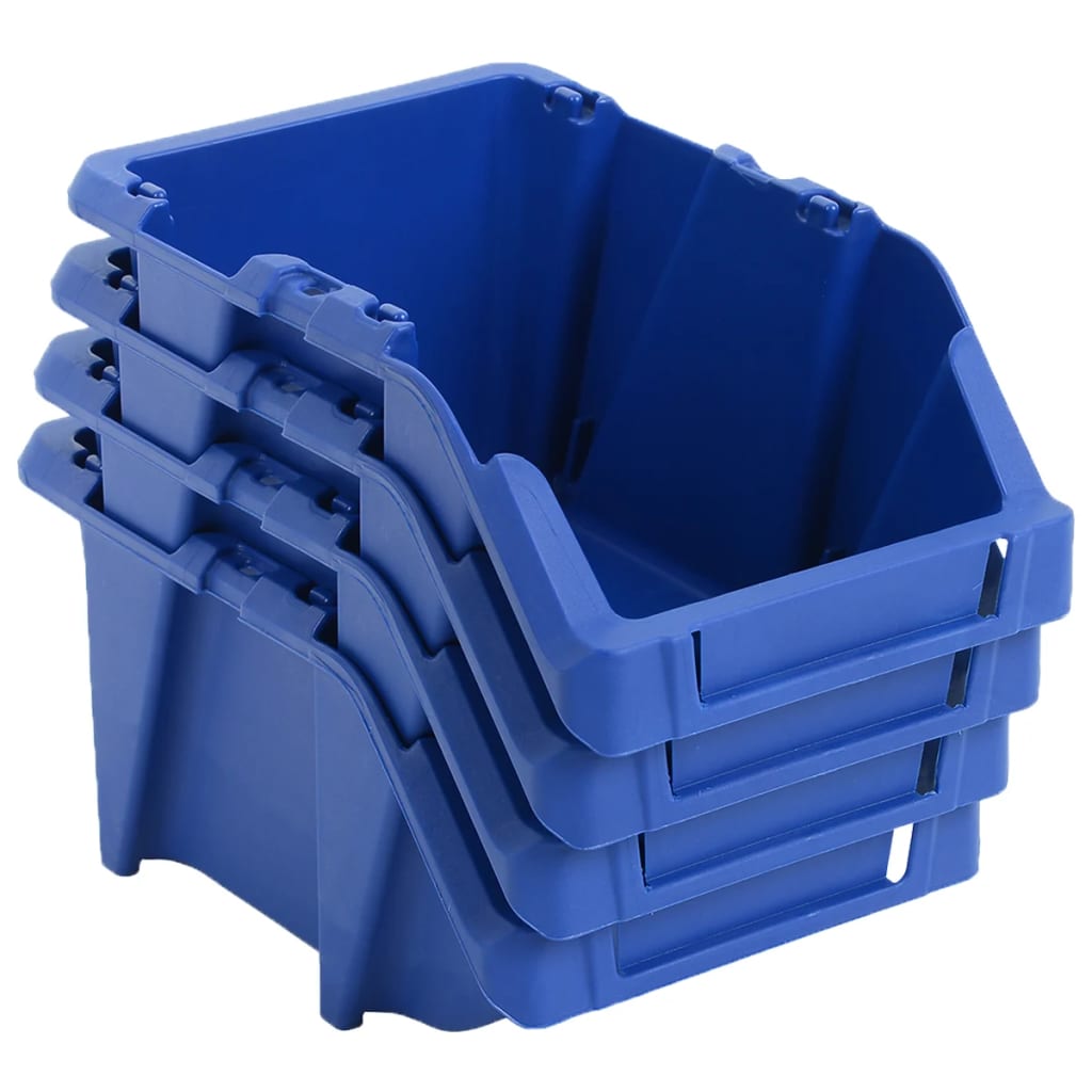 Vidaxl opbergbakken stapelbaar 103x165x76 mm blauw 250 st