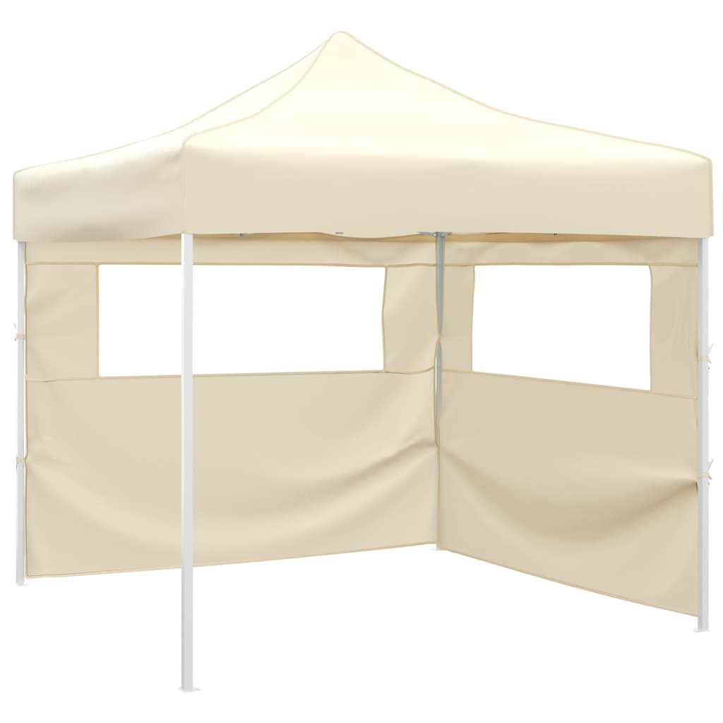 Vidaxl vouwtent met 2 wanden 291x291x315 cm crème