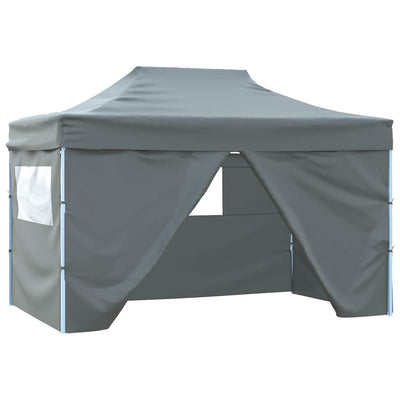 Vidaxl vouwtent pop-up met 4 zijwanden 3x4,5 m antraciet