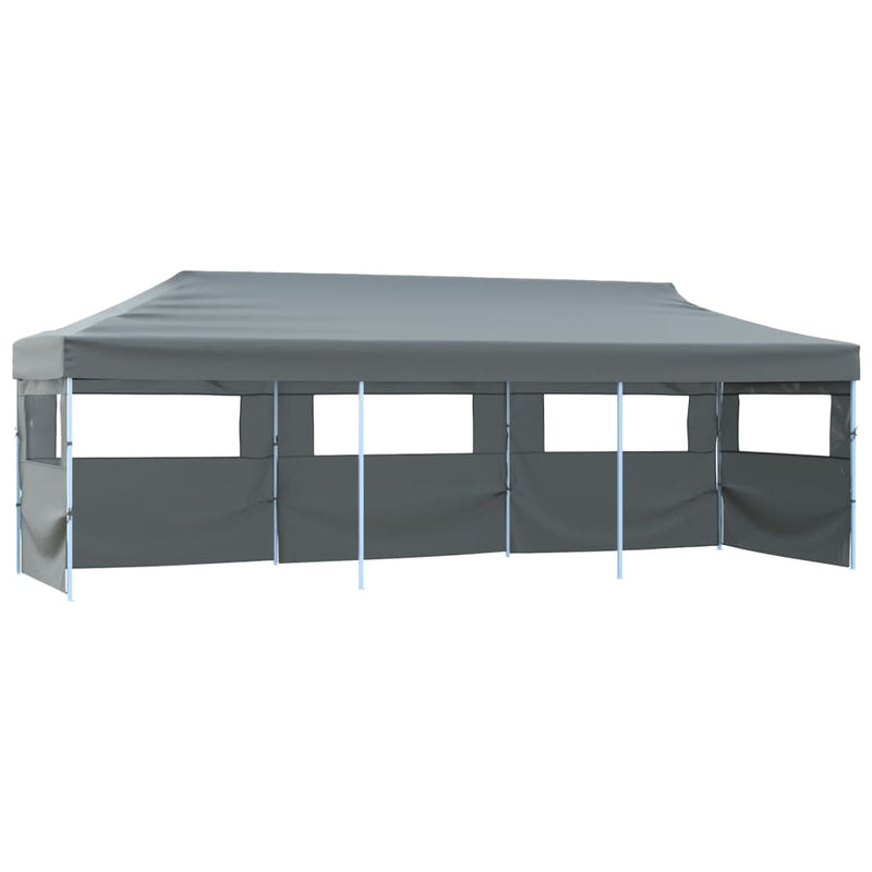 VidaXL Vouwtent pop-up met 5 zijwanden 3x9 m antraciet