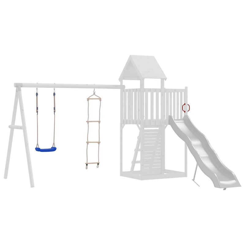 Vidaxl schommelzitje met touwladder polyetheen blauw
