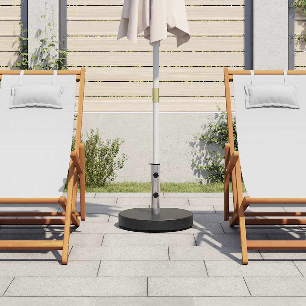 Vidaxl parasolvoet rond 28,5 kg graniet zwart