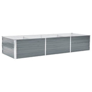 Vidaxl plantenbak verhoogd 240x80x45 cm gegalvaniseerd staal grijs - afbeelding 2