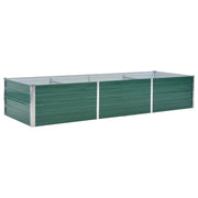 Vidaxl plantenbak verhoogd 240x80x45 cm gegalvaniseerd staal groen - afbeelding 2