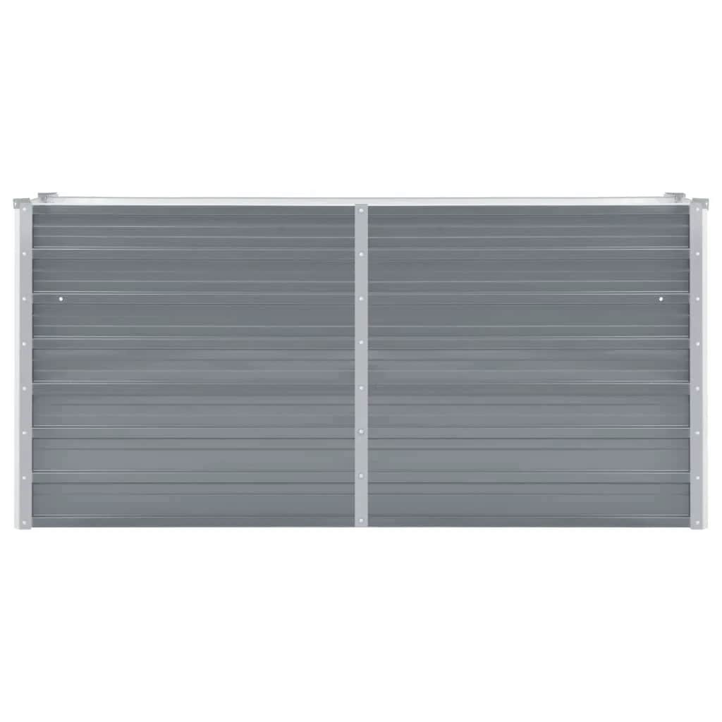 Vidaxl plantenbak verhoogd 160x40x77 cm gegalvaniseerd staal grijs