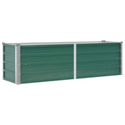 Vidaxl plantenbak verhoogd 160x40x45 cm gegalvaniseerd staal groen - afbeelding 2
