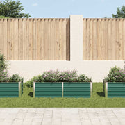 Vidaxl plantenbak verhoogd 160x40x45 cm gegalvaniseerd staal groen - afbeelding 3