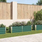 Vidaxl plantenbak verhoogd 160x40x45 cm gegalvaniseerd staal groen - afbeelding 1