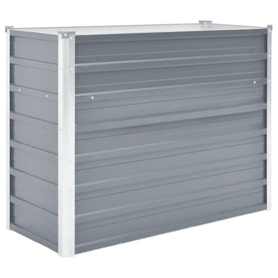 Vidaxl plantenbak verhoogd 100x40x77 cm gegalvaniseerd staal grijs