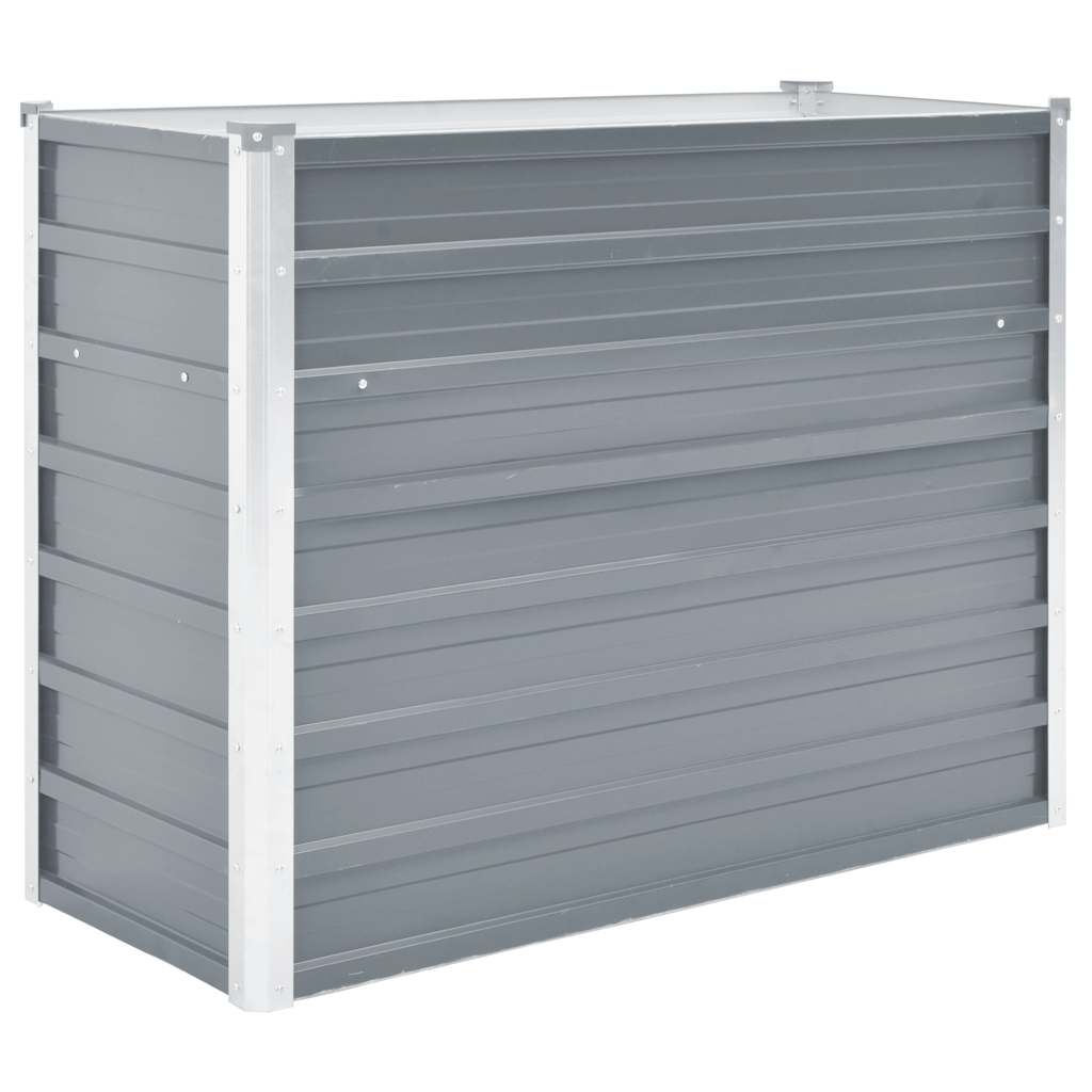 Vidaxl plantenbak verhoogd 100x40x77 cm gegalvaniseerd staal grijs