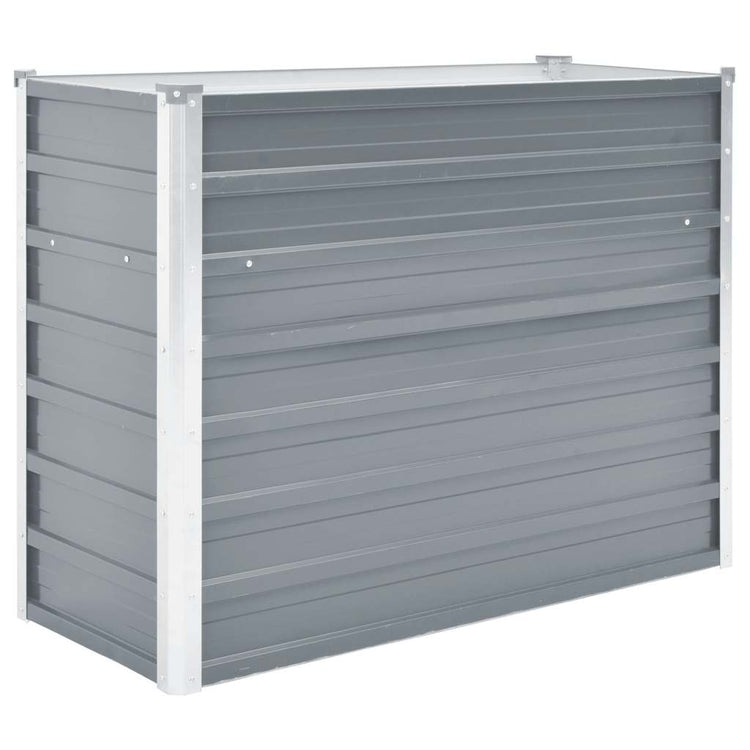 Vidaxl plantenbak verhoogd 100x40x77 cm gegalvaniseerd staal grijs