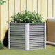 Vidaxl plantenbak verhoogd 129x129x77 cm gegalvaniseerd staal grijs