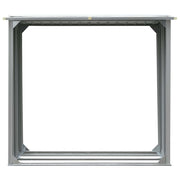 Vidaxl haardhoutschuur 172x91x154 cm gegalvaniseerd staal grijs - afbeelding 3