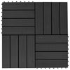 Vidaxl terrastegels 30x30 cm 1 m² hkc zwart 11 st