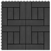 VidaXL Terrastegels 30x30 cm 1 m² HKC zwart 11 st