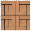 VidaXL Terrastegels 30x30 cm 1 m² HKC teakkleur 11 st