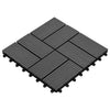 Vidaxl terrastegels 30x30 cm 1 m² hkc grijs 11 st