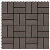 VidaXL Terrastegels 30x30 cm 1 m² HKC donkerbruin 11 st