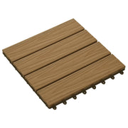 Vidaxl terrastegels diep reliëf 30x30 cm 1 m² hkc teakkleur 11 st - afbeelding 3