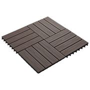 Vidaxl terrastegels diep reliëf 30x30 cm 1 m² hkc donkerbruin 11 st - afbeelding 2