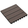 Vidaxl terrastegels diep reliëf 30x30 cm 1 m² hkc donkerbruin 11 st