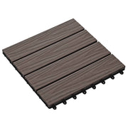 Vidaxl terrastegels diep reliëf 30x30 cm 1 m² hkc donkerbruin 11 st - afbeelding 3