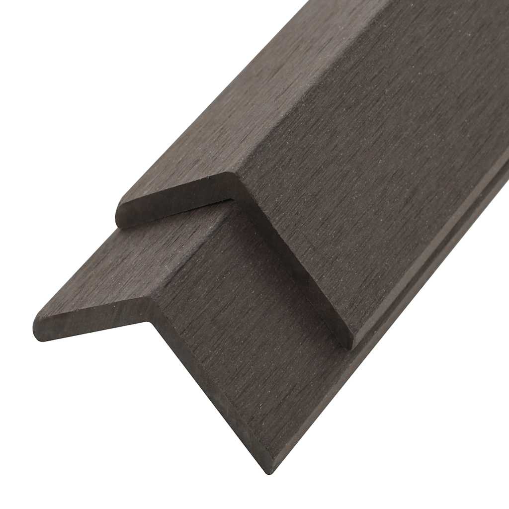 Vidaxl terras hoekplinten 5 st 170 cm hkc donkerbruin