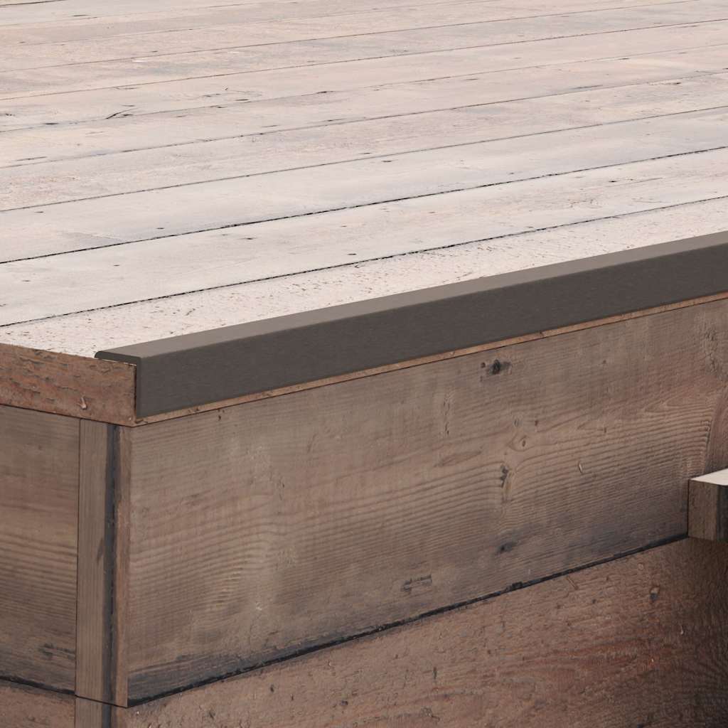 Vidaxl terras hoekplinten 5 st 170 cm hkc donkerbruin