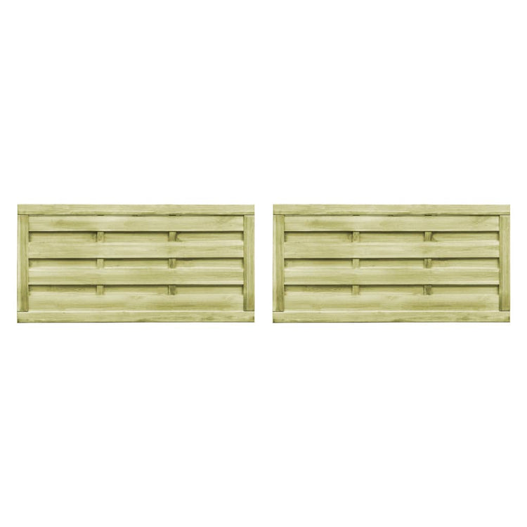VidaXL Poorten 2 st 150x75 cm geïmpregneerd grenenhout groen