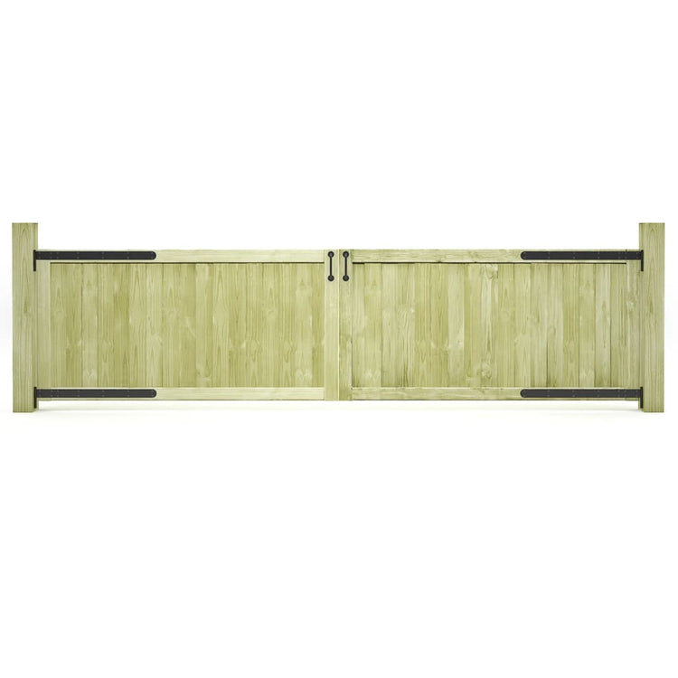 VidaXL Poorten 2 st 300x75 cm geïmpregneerd grenenhout
