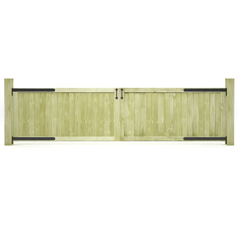 VidaXL Poorten 2 st 300x75 cm geïmpregneerd grenenhout