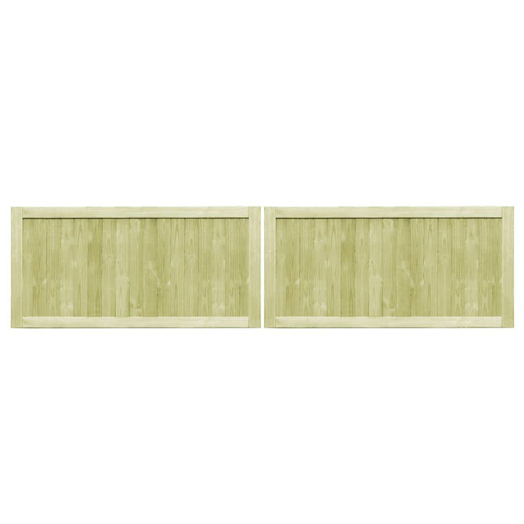 VidaXL Poorten 2 st 300x75 cm geïmpregneerd grenenhout