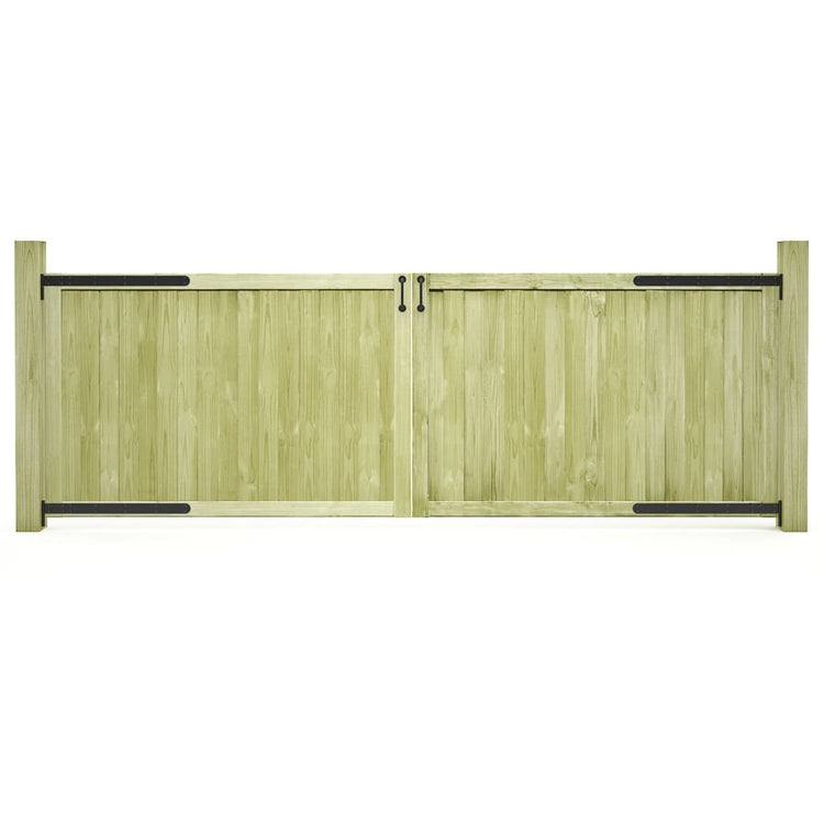 VidaXL Poorten 2 st 300x100 cm geïmpregneerd grenenhout