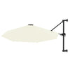 Vidaxl wandparasol met metalen paal 300 cm zandkleurig
