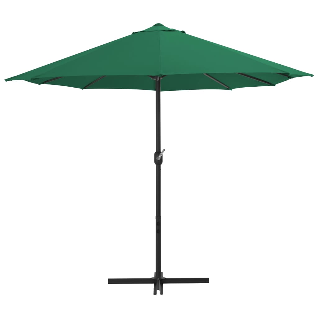 Vidaxl parasol met aluminium paal 460x270 cm groen