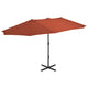 Vidaxl parasol met aluminium paal 460x270 cm terracotta